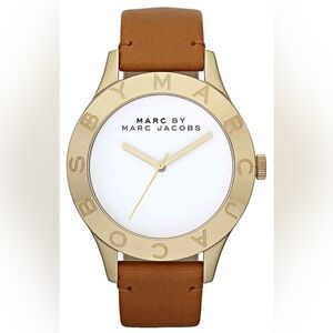 MARC by Marc Jacobs Large Blade Leather Strap 40mm Watch Pre-Owned Unisex